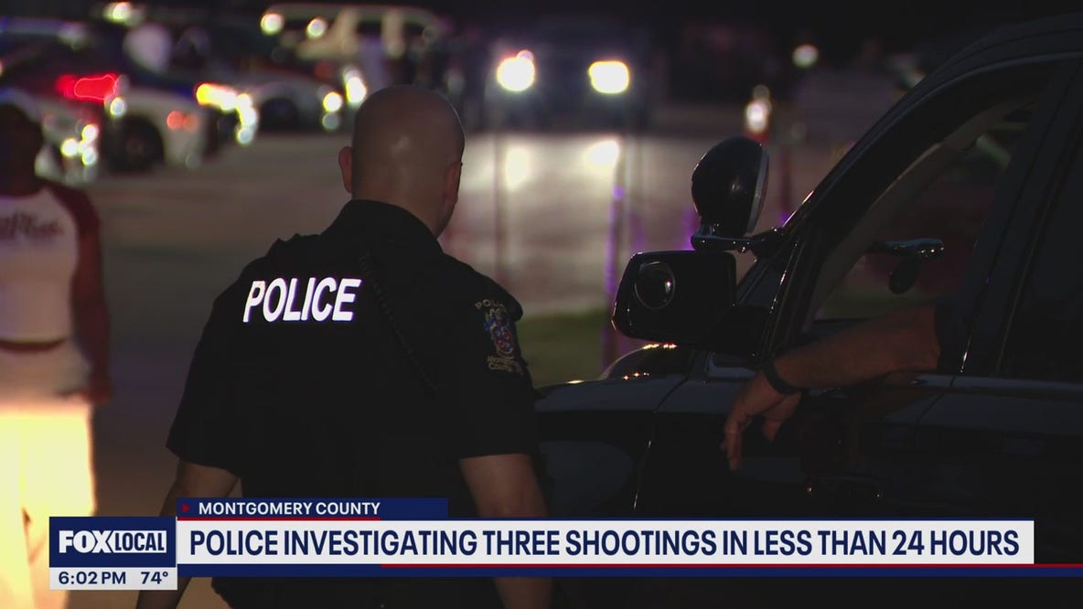 Montgomery County police investigating 3 separate shootings in 24 hours